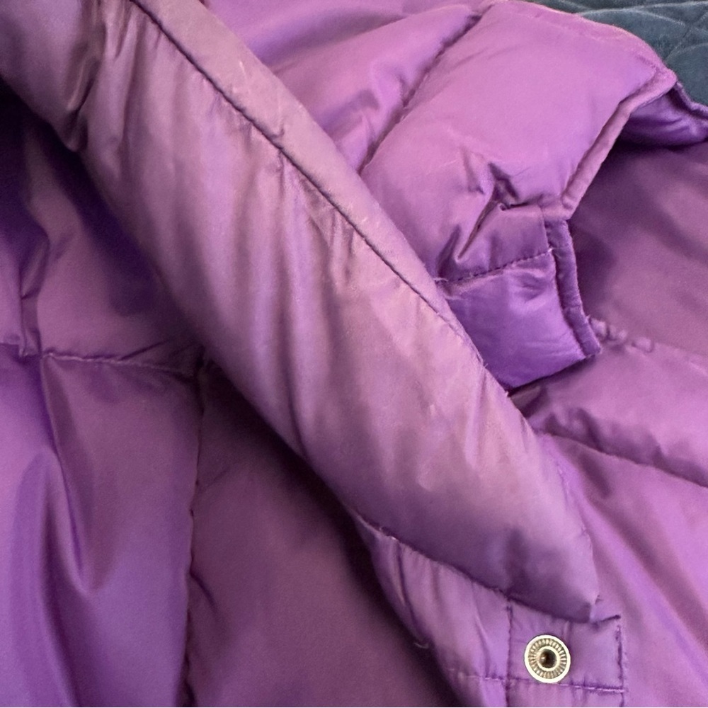Lands' End Down and Feather Insulated Deep Purple Puffer Vest - Picture 9 of 9